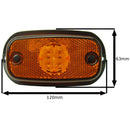 Bernstein/Orange LED Seitenmarkierungsleuchte/Lampe Anhänger Caravan Van 12V oder 24V TR118