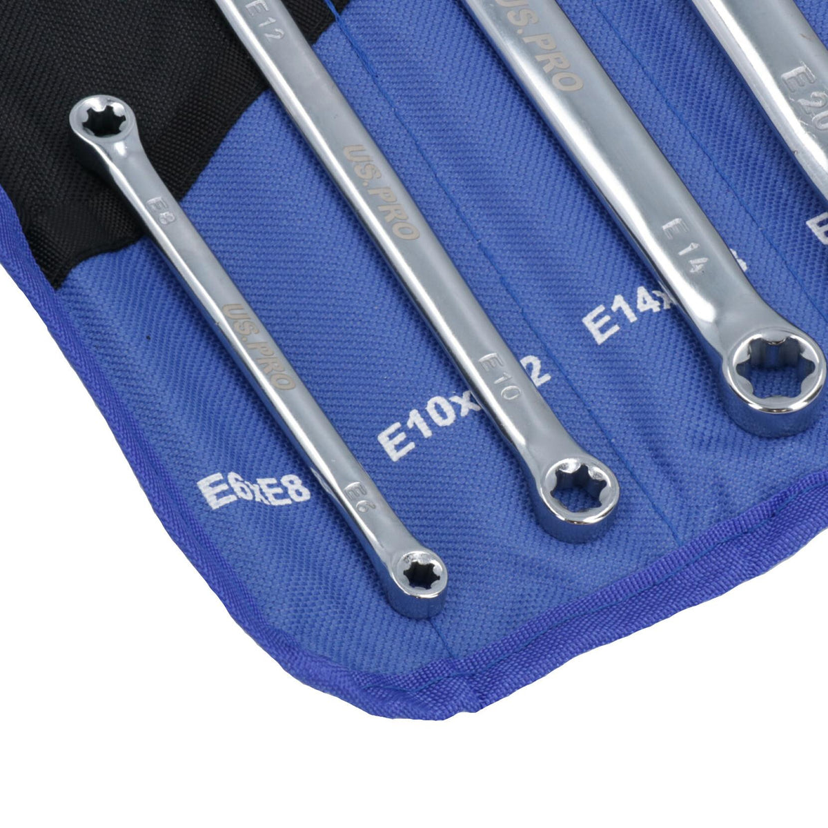US PRO Tools 6-Piece E-Torx Socket Wrench Set - Female Star Bits E6 To E24 (2290)