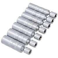 Thin Walled Swivel Magnetic Spark Plug Sockets 12 Point 3/8in Drive MM SAE 7pc