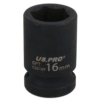 Metric Shallow Impact Impacted European Style Socket 1/2" Drive 6 Sided