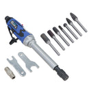 Erweiterter pneumatischer Stabschleifer, 1/4 Zoll Spannzange, 25.000 U/min, 5 Zoll Schaft + 7 kurze Rotationsbohrer