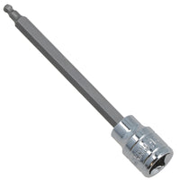 4mm 3/8" Drive Long Ball Ended Hex Allen Key Socket Bit 85mm Deep Reach CR-V