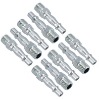 Luftleitungsschlauchanschluss Stecker männlich Schnellverschluss 1/4 Außengewinde 10er-Pack