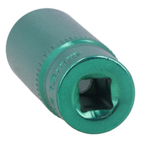 24pc Coloured 1/4" Dr Shallow & Deep Sockets 6 Point Hex Metric 4 - 13mm Rails