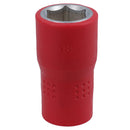 1/2in drive VDE Insulated Shallow Metric Socket 6 Sided Single Hex 1000 V