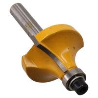 TCT Round Over Router Bit Bearing Guided Cutter 28.6mm D 9.5mm R 1/4 Shank