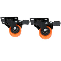 2" PVC Trolley Castor Wheels 70kg Load Per Wheel Swivel / Swivel with Brake