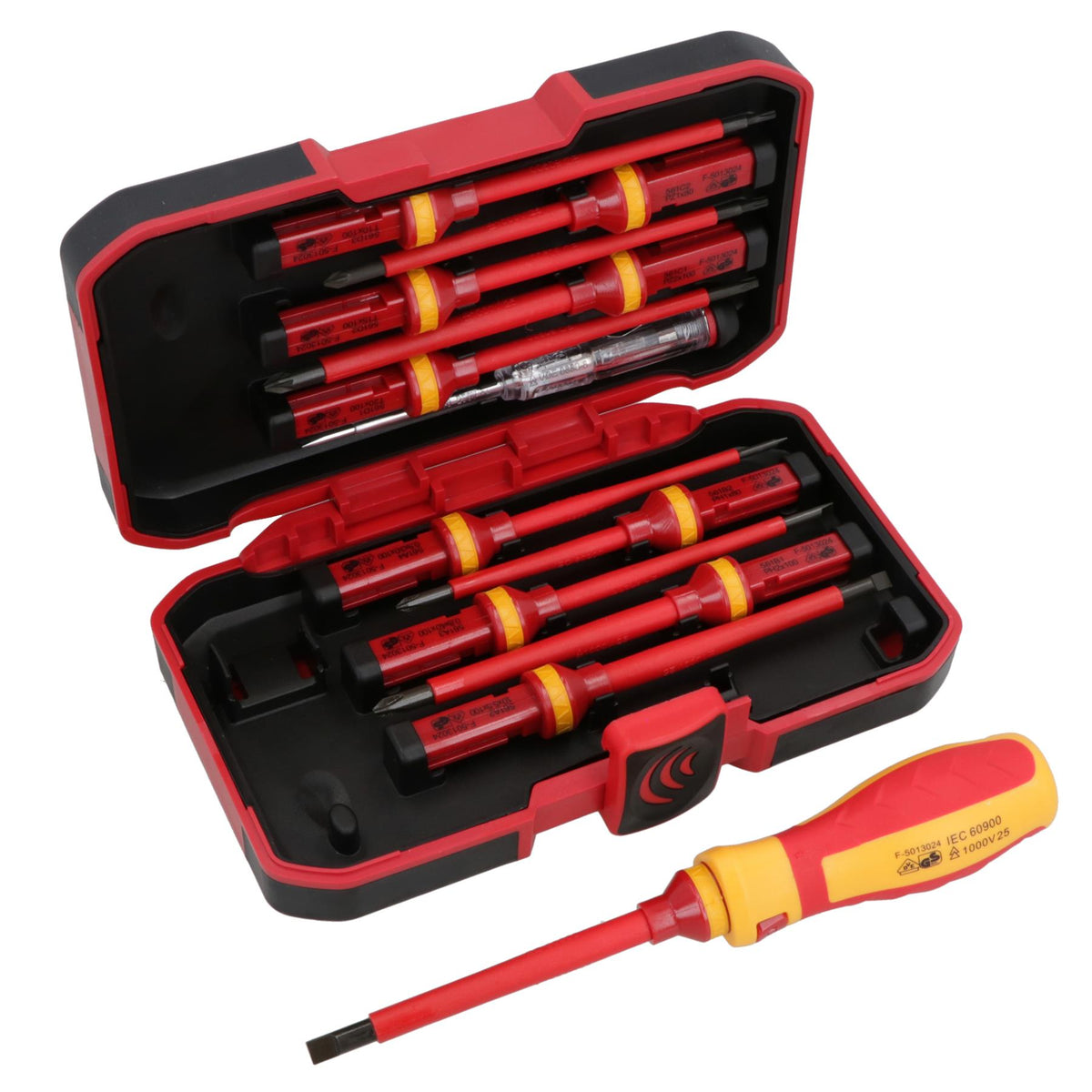 Interchangeable VDE Electrical Insulated Screwdriver Set Phillips Flat Pozi Torx 13pc