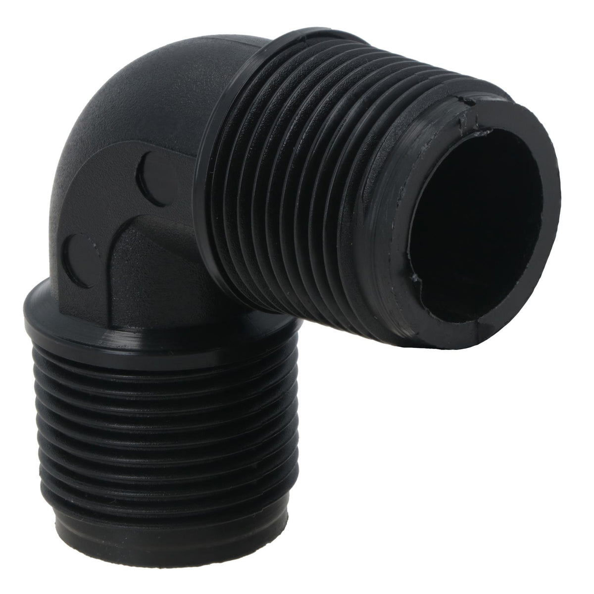 Polypropylene PP 3/4in BSP Male x Male Threaded 90° Elbow Connector