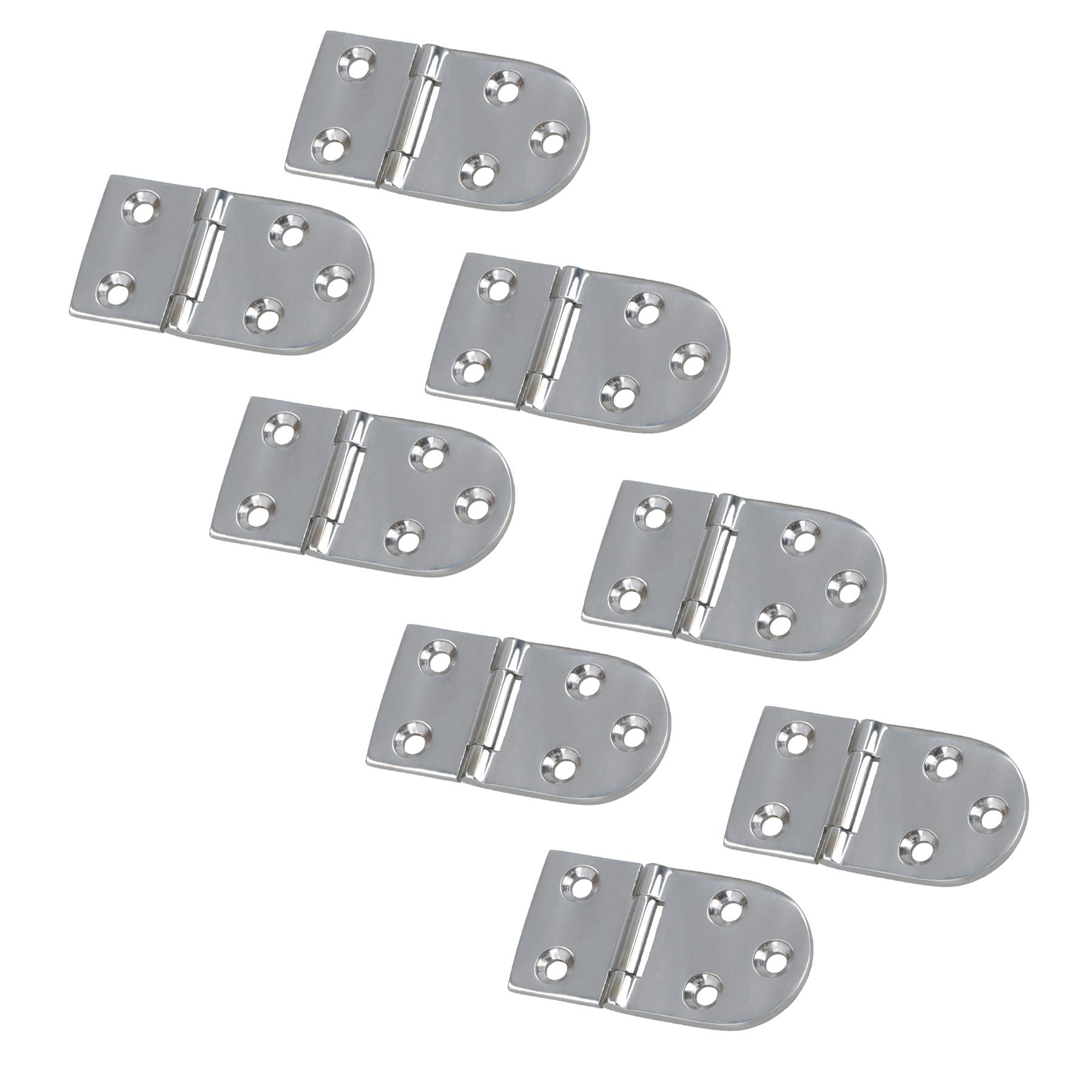 Polished Door Oval Hinge Stainless Steel 40mm x 75mm 316 Marine Cabin