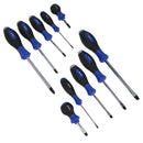 Screwdriver Set With Magnetic Tips Cushioned Grip Phillips + Slotted 10pc