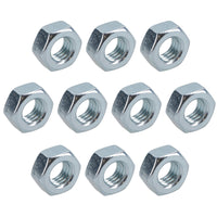 M8 x 1.25mm Hex Full Nut Fastener Hexagonal Metric Nuts Grade 8 Zinc Plated