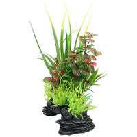 Natural Look Aquatic Aquarium Fish Tank Deco Plant on Rock Rotala 6x12x20cm