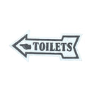 Toilet Arrow Loo Cast Iron Sign Plaque Door Wall Fence Post Cafe Shop Pub Hotel