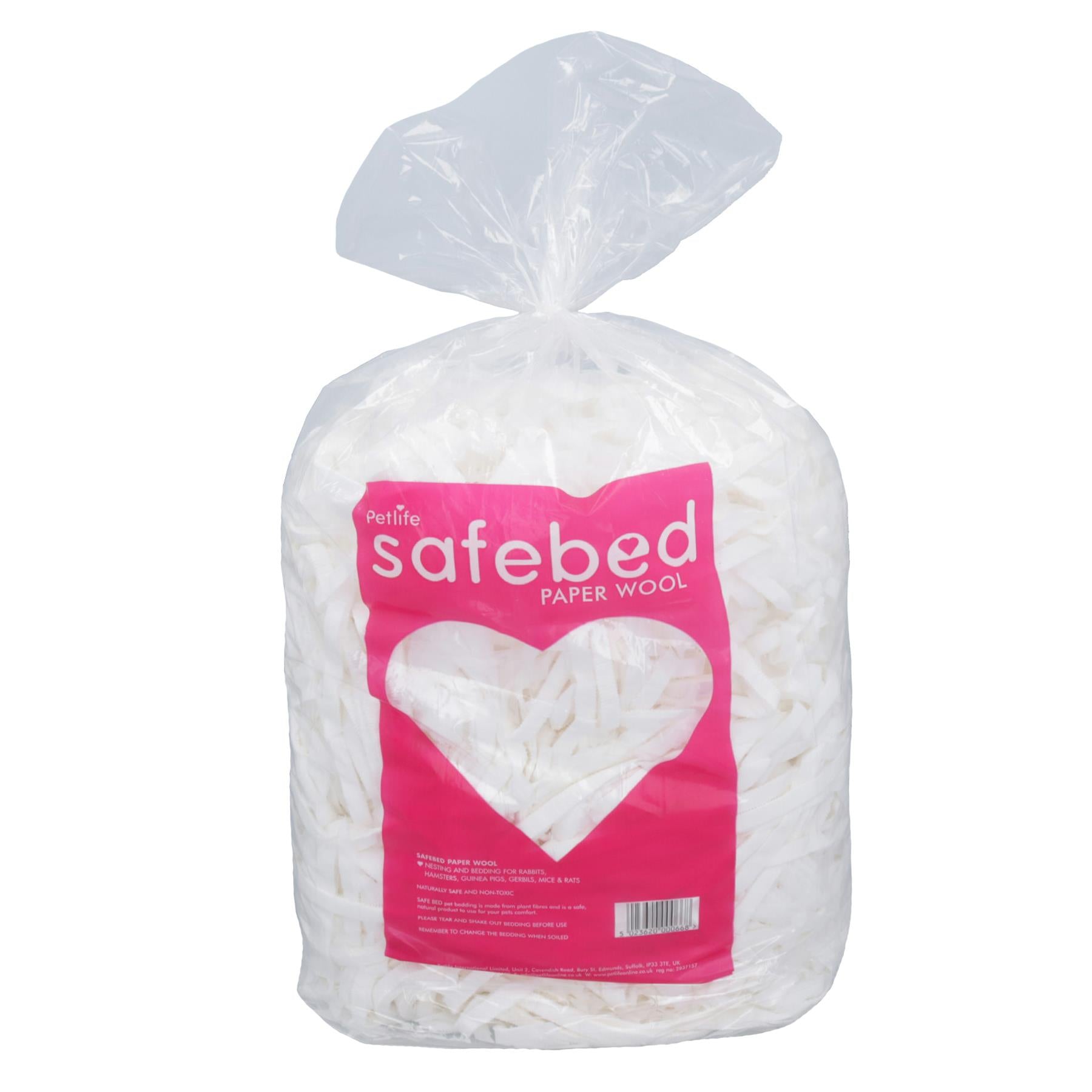 Litière pour animaux en laine de papier Safe Bed Marteau de nidification pour lapins gerbilles Sac de 2 kg