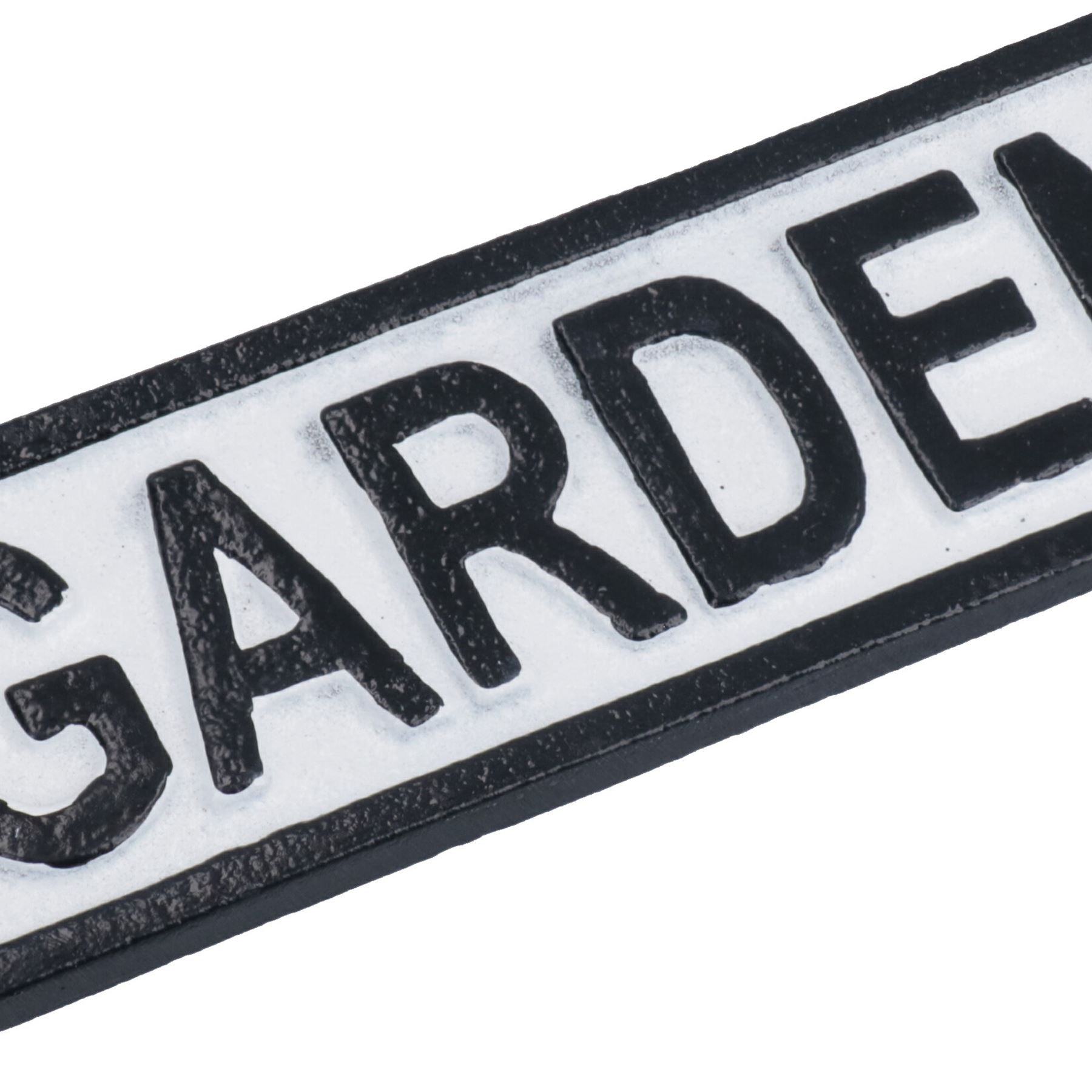 Garden Cast Iron Sign Plaque Door Wall House Gate Fence Post Yard Shed