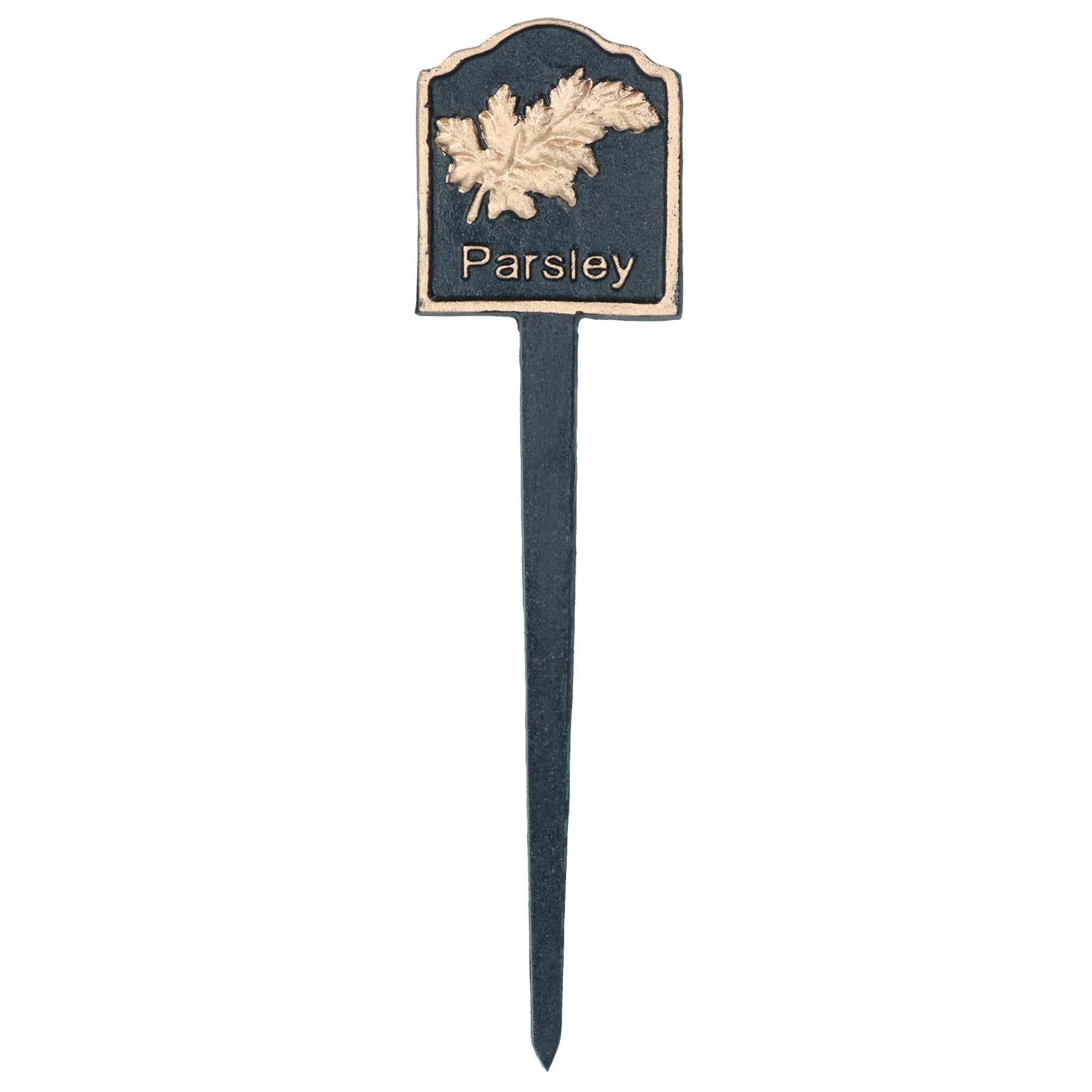 Herbs Sign Marker Label Cast Iron Plant Plaque Garden Yard Allotment 6pc