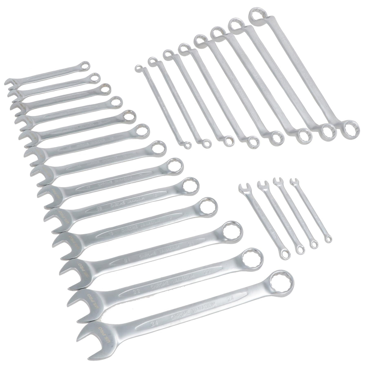 Metric Combination And Double Offset Ring Spanner Wrench Set 6 – 24mm 25pc