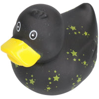 Blue & Black Star Rubber Vinyl Squeaky Duck Squeaky Dog Toy 8x10cm