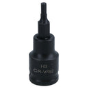 3mm - 10mm x 45mm 3/8in. Drive Short Impact Impacted Allen Hex Key Socket