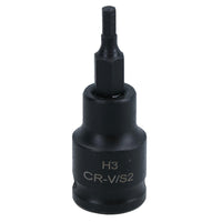 3mm - 10mm x 45mm 3/8in. Drive Short Impact Impacted Allen Hex Key Socket