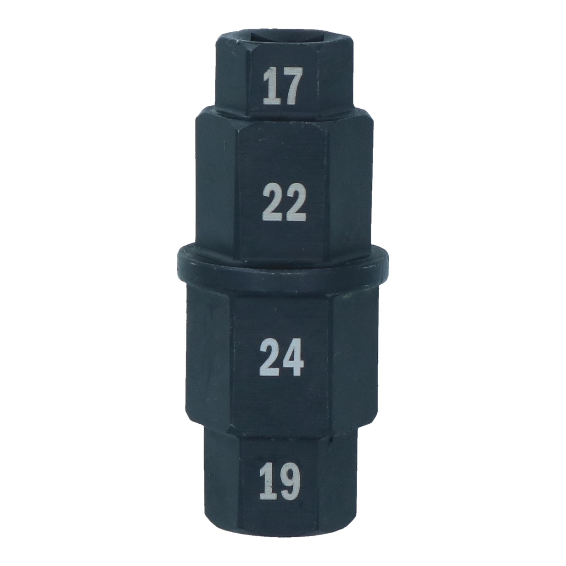 Motorrad/Fahrrad Vorderrad Spindel Adapter Werkzeug Sechskantschlüssel 17, 19, 22 und 24mm