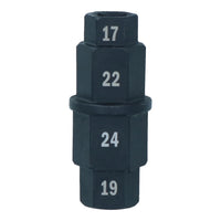 Motorrad/Fahrrad Vorderrad Spindel Adapter Werkzeug Sechskantschlüssel 17, 19, 22 und 24mm