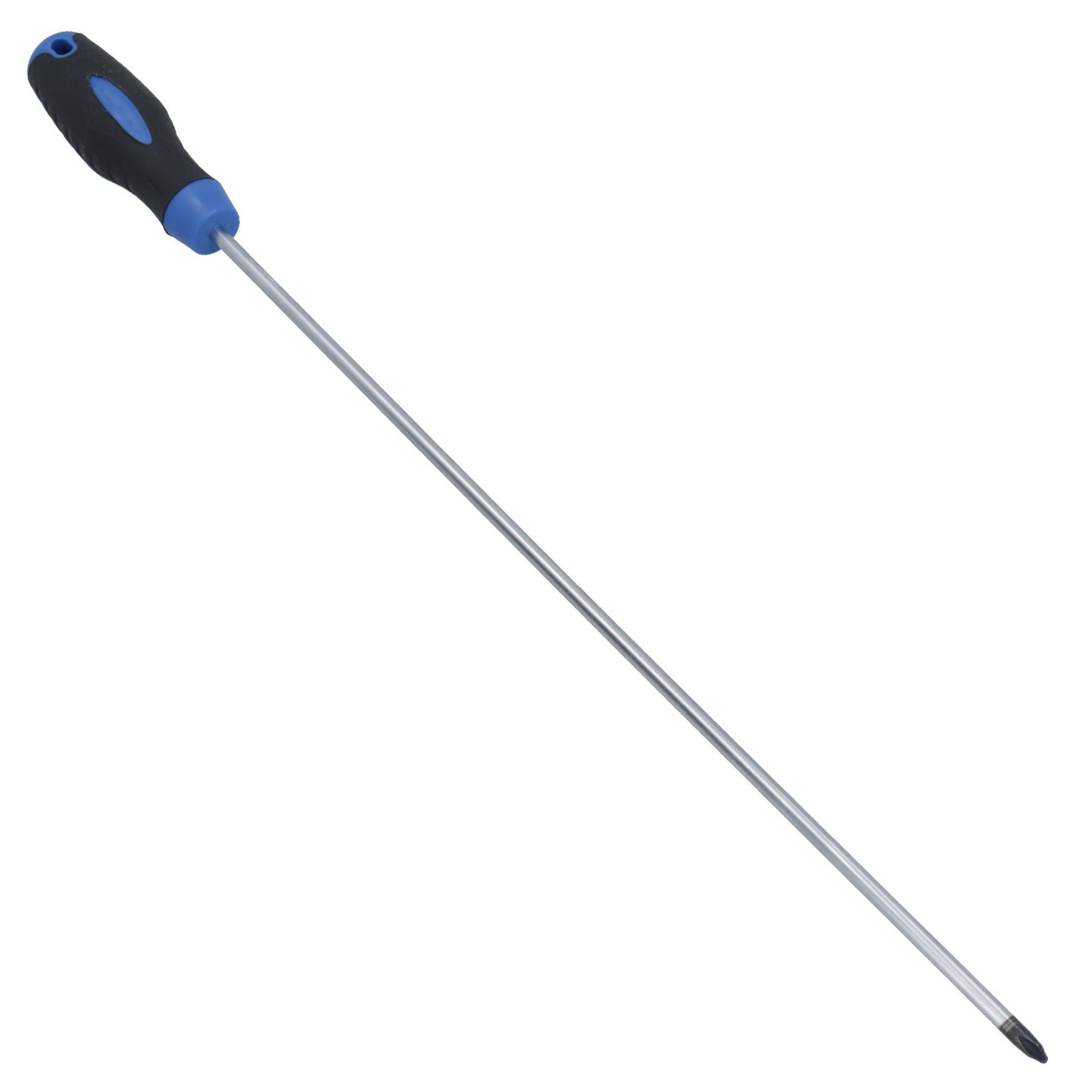 Tournevis extra long Phillips PH2 longueur totale 400 mm avec manche en caoutchouc TE549