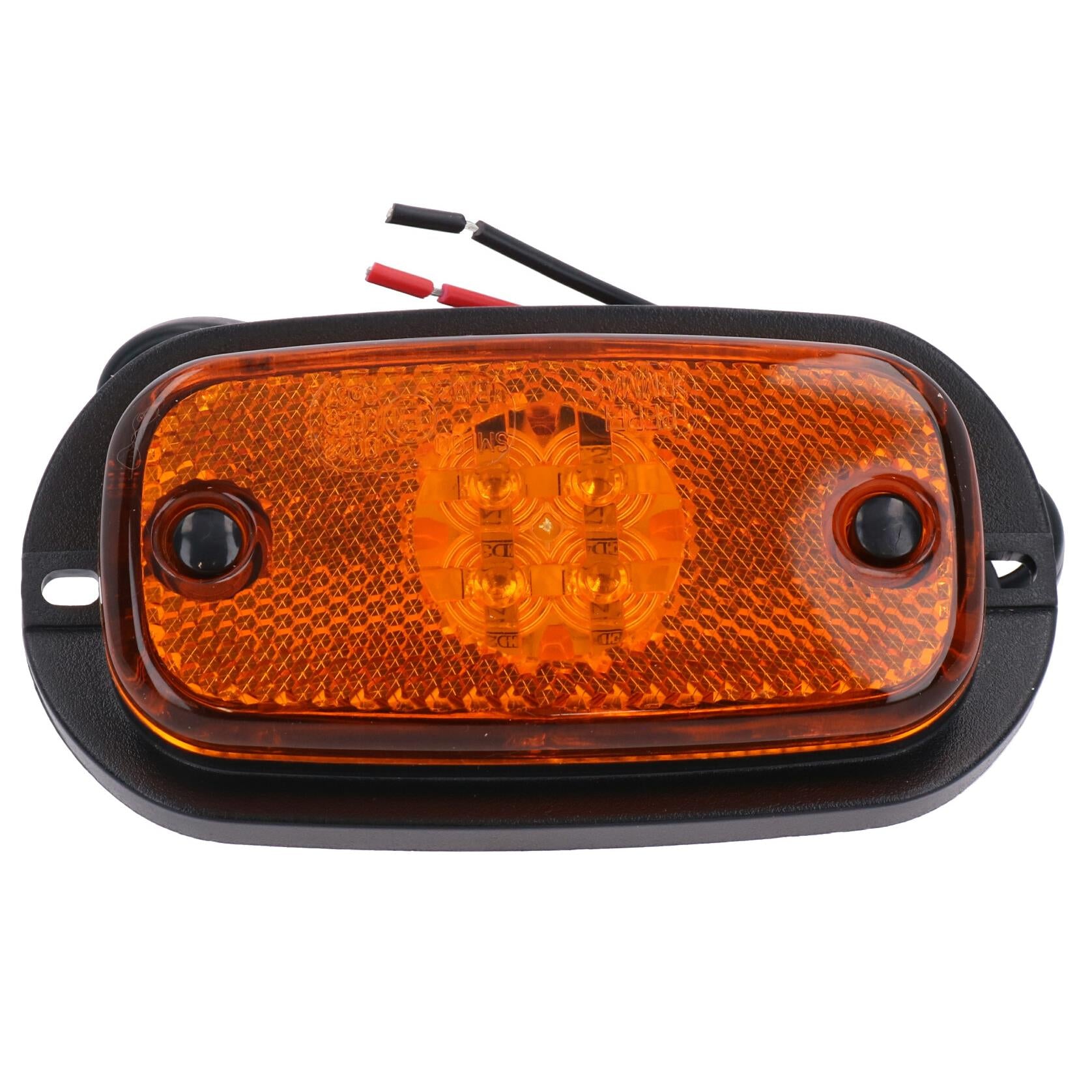 Feu de position latéral à LED ambre/orange pour remorque, caravane, fourgonnette, 12 V ou 24 V, paire TR118