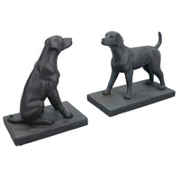 Dog Bookends Labrador Ornament Figurine Cast Iron Book Ends Stand Holder