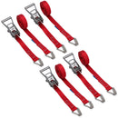 Sangle à cliquet en acier inoxydable pour remorque de bateau 3,7 m 25 mm Crochet à griffe de qualité marine