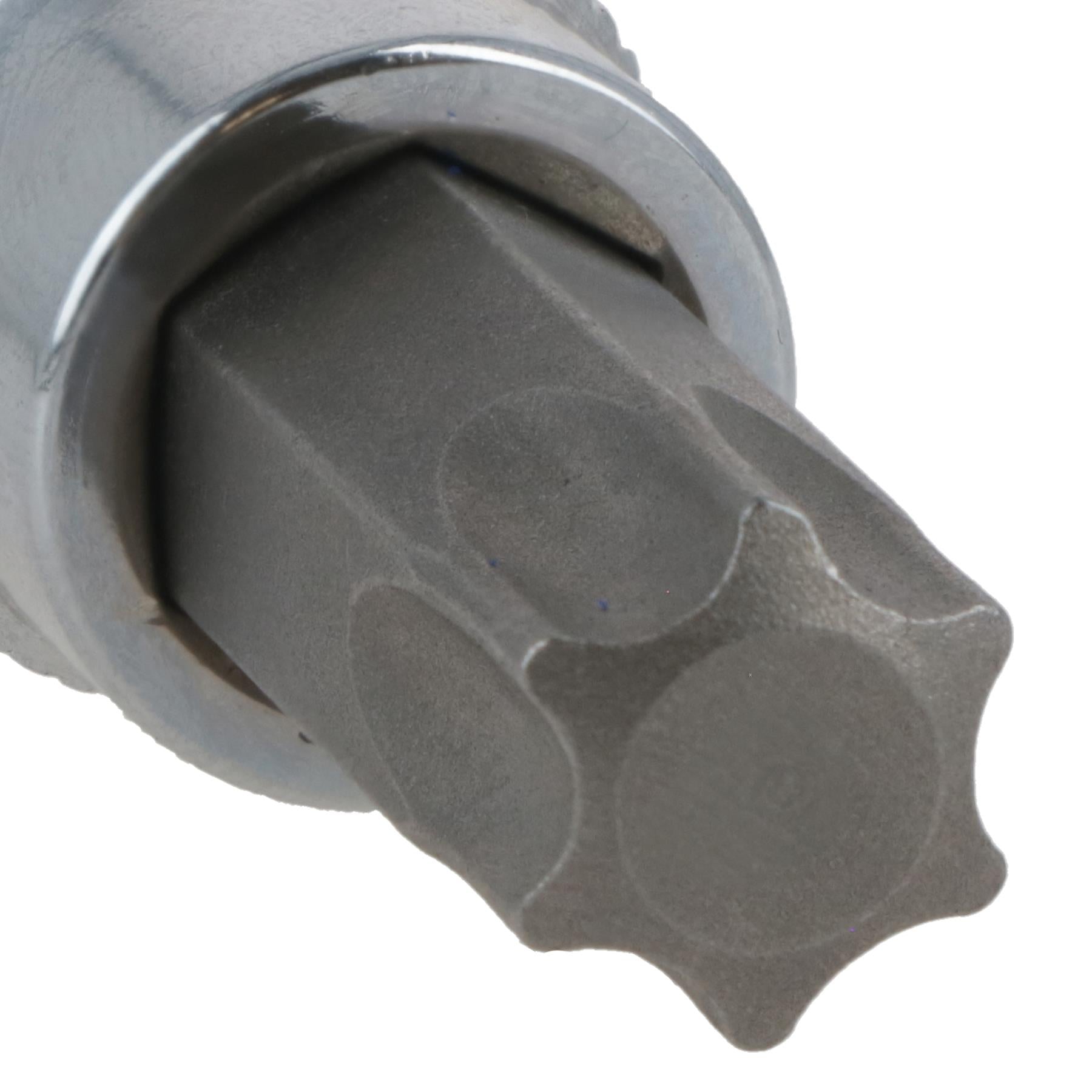 T55 Male Torx Bit Star Socket 3/8" Drive Standard Internal Chrome Vanadium Steel