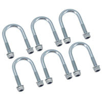 M8 Round Bend U Bolt 34mm x 64mm Width x Length Pipe Clamp Fixing