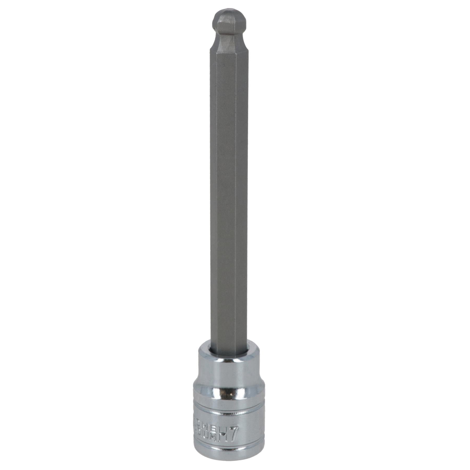 7mm 3/8" Drive Long Ball Ended Hex Allen Key Socket Bit 85mm Deep Reach CR-V
