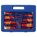 VDE Insulated Electricians Electrical Screwdriver Set Pozi and Flat Headed 7pc