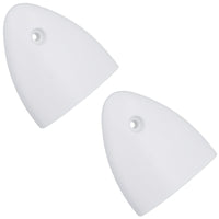 Air Vent Scoop Drain Cover Clamshell Shell Shaped White 56x50x12mm