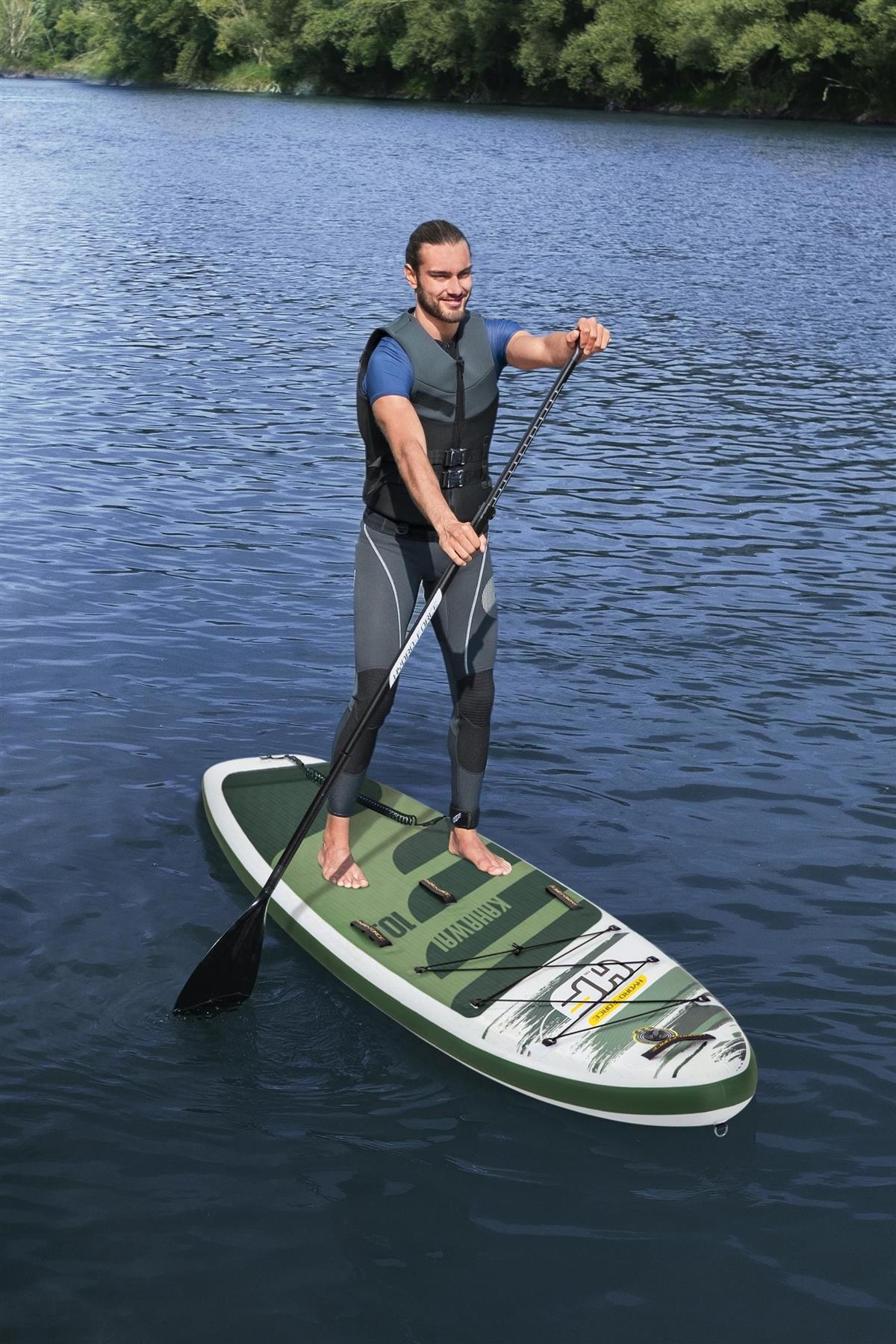 10ft 2" Inflatable Stand Up Paddle Board 6" Hydro Force Kahawai SUP Set Pump