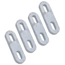 M10 U-Bolt Plate 31mm to 59mm Internal Width Thick Galvanised N-Bolt Backing