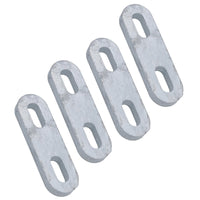 M10 U-Bolt Plate 31mm to 59mm Internal Width Thick Galvanised N-Bolt Backing