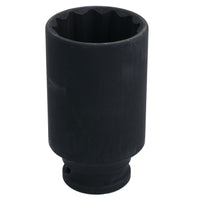 33mm 1/2in Drive Deep Impact Socket for VW Golf Front Axle Hub Nut 12 Point