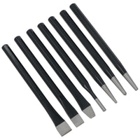 7pc Punch And Chisel Set With Taper Pin Cold Chisels + Centre Punch