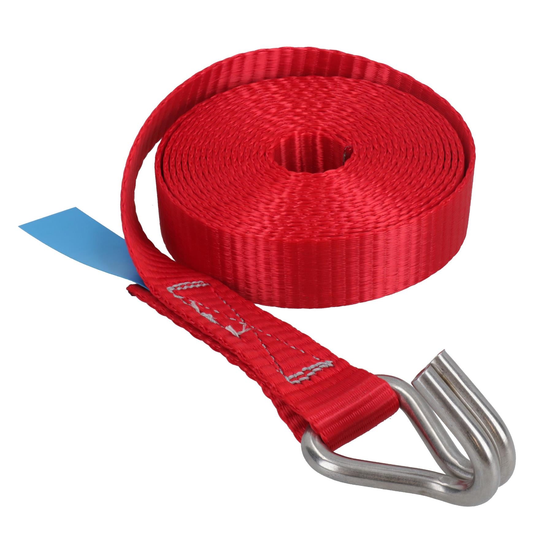 Sangle à cliquet en acier inoxydable pour remorque de bateau 3,7 m 25 mm Crochet à griffe de qualité marine