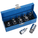 Douilles Allen hexagonales peu profondes et profondes de 1/2 po, tailles métriques 4 mm - 19 mm, 18 pièces
