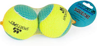 2PK Large Squeaky Tennis Balls Puppy Dog Chuck Fetch Play Time- 8cm