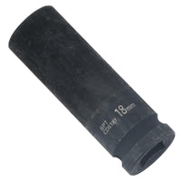 Douille à choc métrique double profonde MM 18 mm 1/2" à 6 pans simple hexagonale