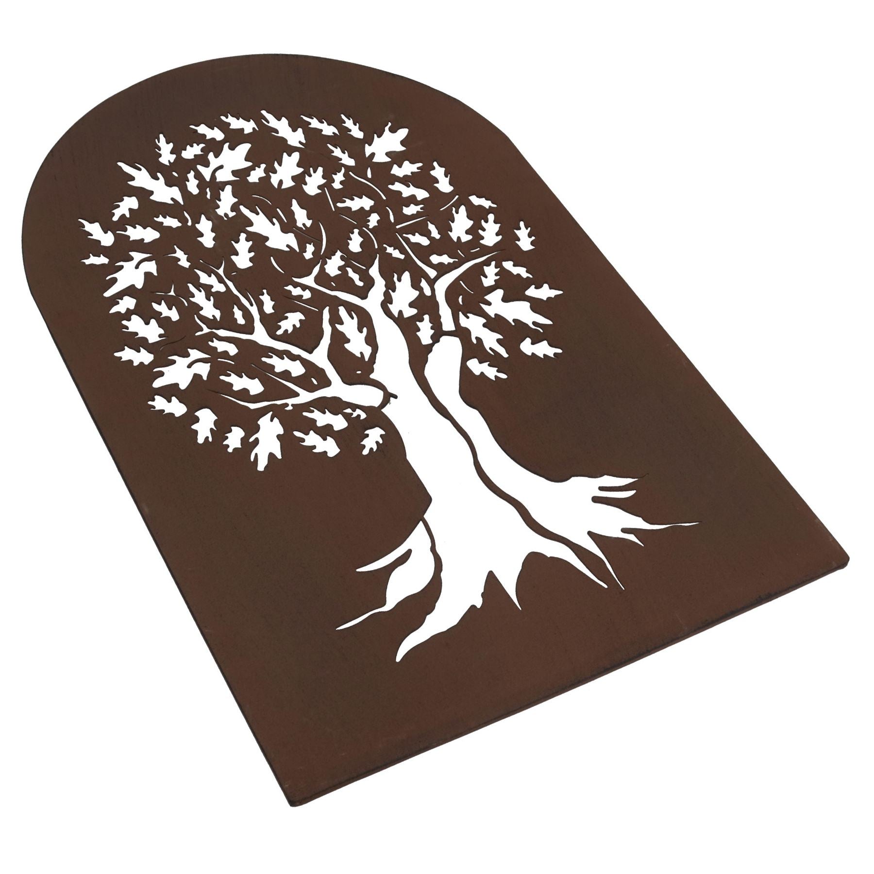 Tree Wall Art Metal Silhouette Garden Home Fence Decoration Rustic House Oak