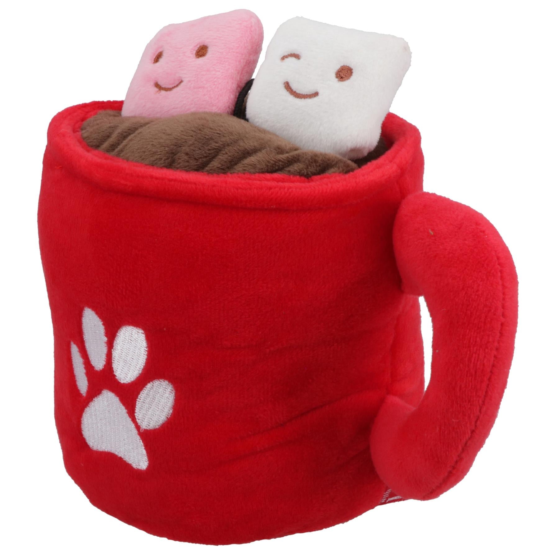 Cadeau de Noël pour chien Tasse à café Mellow Coco Jouet en peluche grinçant festif