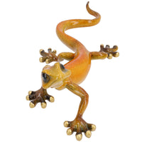 Yellow Speckled Gecko Lizard Resin Wall Shed Sculpture Statue House Large