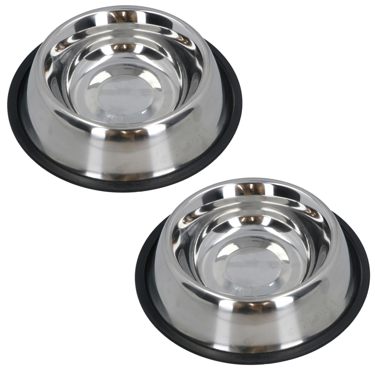 Stainless Steel X-Large Non Slip Pet Bowl Dish Food Water Dogs Cats 22cm