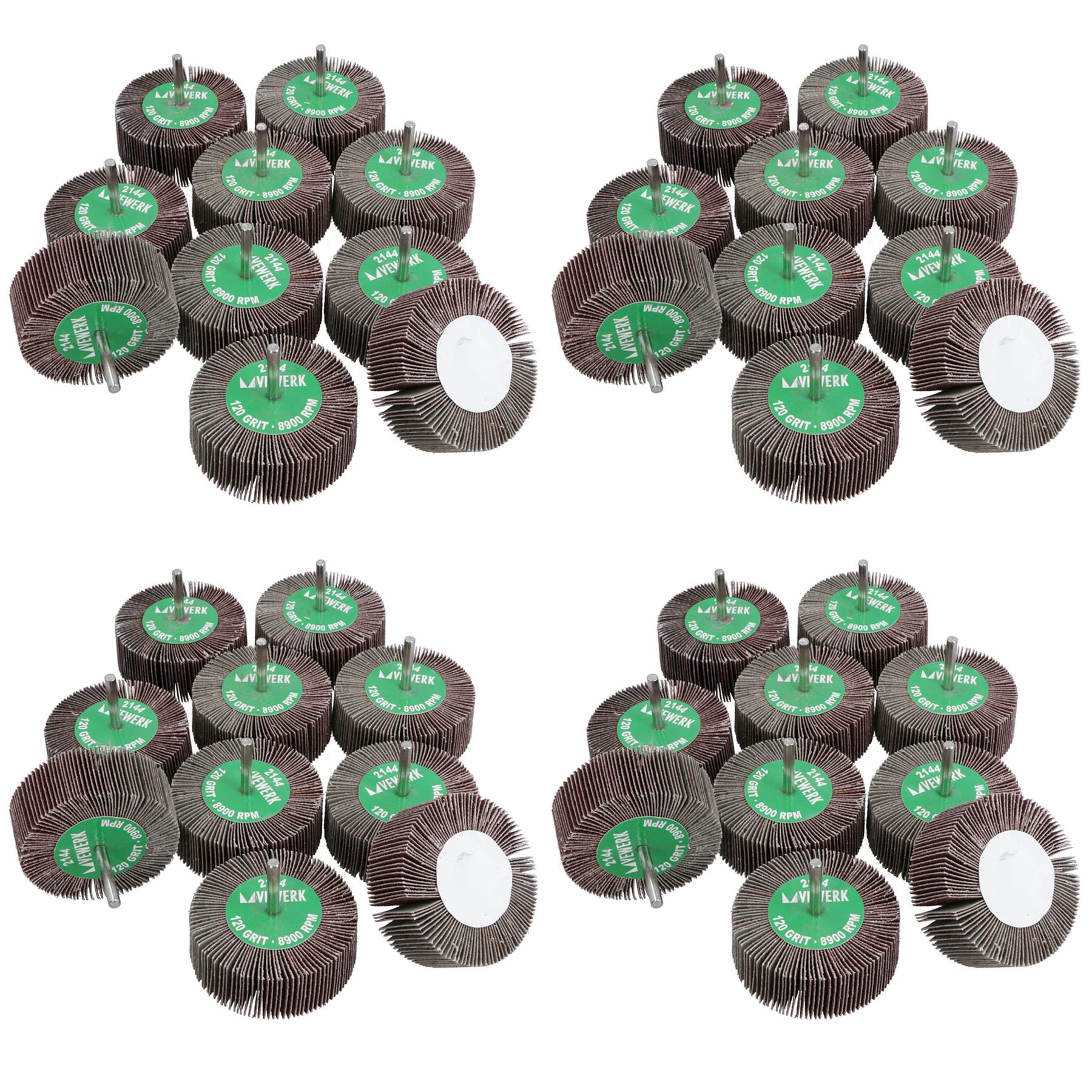 120 Grit 80mm Flap Wheel Disc Abrasive Sanding Pads For Drills Grinders 6mm Shank